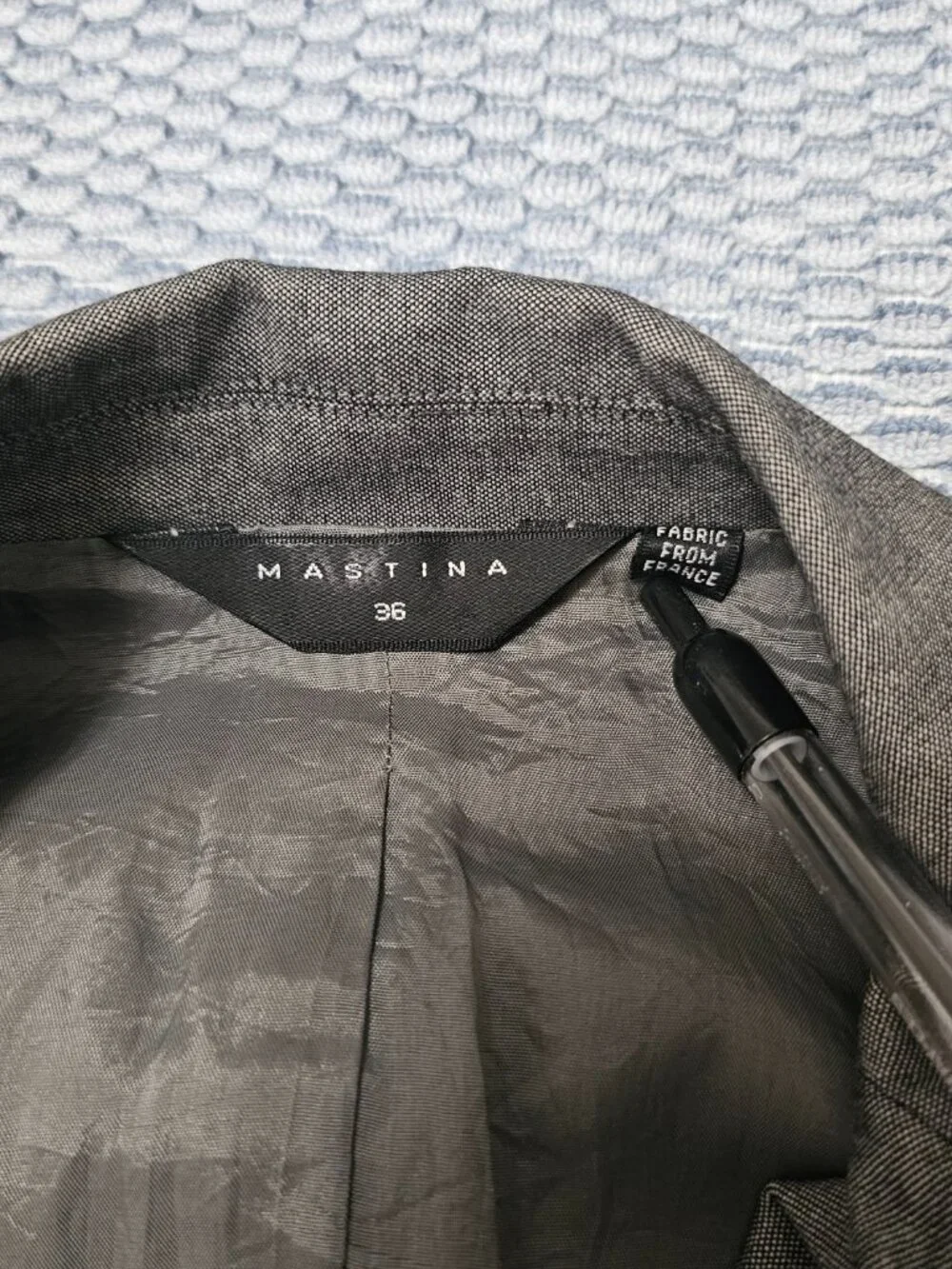 Mastina Gray Wool Blend Blazer | Made with French Fabric | Size 36 Small - Picture 4 of 8